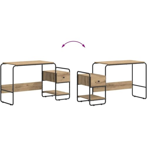  Stol s pohranom Hrast artisan 131.5 x 50 x 75.5 cm - Hrast artisan Slike