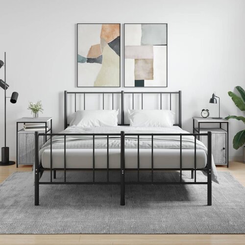 VidaXL Nočna omarica 2 kosa siva sonoma 40x42x60 cm inženirski les Slike