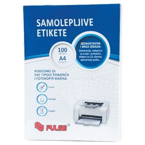 Pulse samolepljive etikete 48,5X25,4 40/1 100Lista 221137 Slike