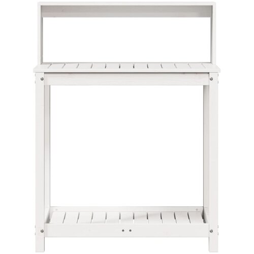  Stol za sadnju s policama bijeli 82,5x50x109,5 cm od borovine Slike