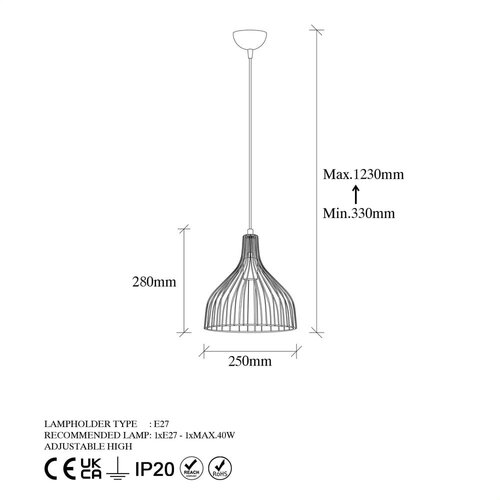 Opviq lights visilica cafu 11566 Slike