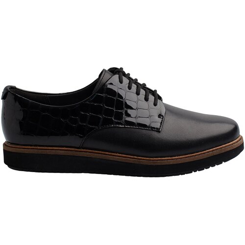 Clarks Poslovni čevlji GLICK-DARBY-BLACK INTEREST Črna Slike