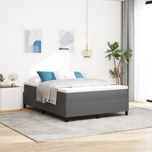 VidaXL Krevet s kutijom s madracem svijetlo sivi 140x200 cm Žakard tkanina Slike