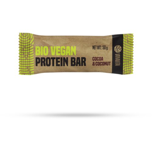 VanaVita bio veganska proteinska čokoladica 50  g  cocoa and coconut Cene