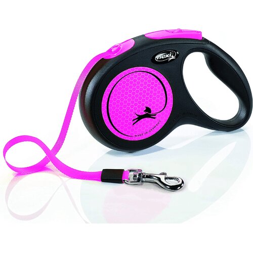 Flexi povodec New Neon trak M - 5 m (različne barve) roza Cene