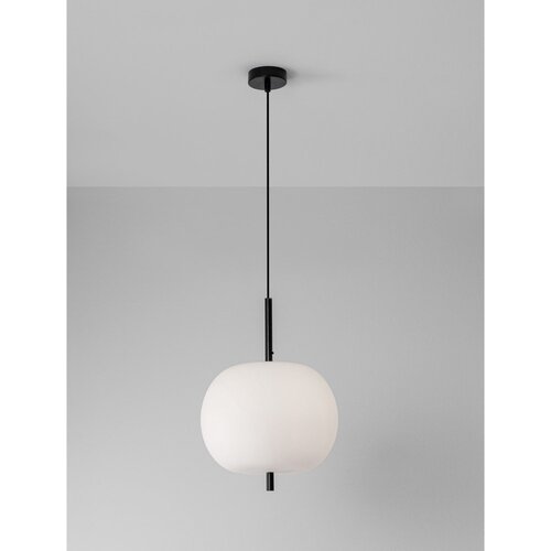 Nova Luce Bijela/crna staklena viseća svjetiljka &amp;oslash; 30 cm Lato &amp;ndash; Slike