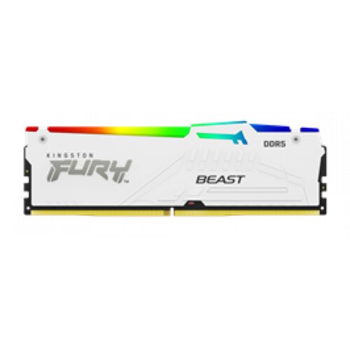 Kingston DDR5 32GB (2x16GB) 5200MHz CL40 dimm [fury beast] white rgb xmp Slike