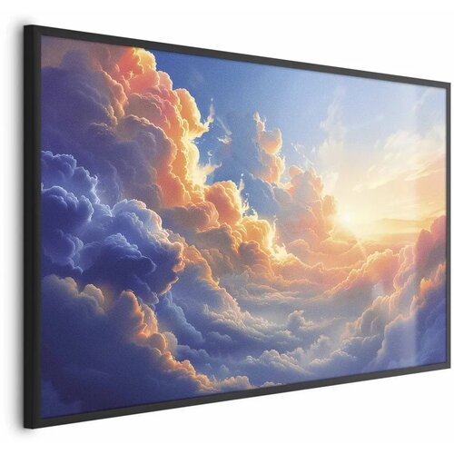  Plakat Sunset Over a Cloudy Sea: A Wonderful Symphony of Colors 42x29.7 Crni okvir Cijene