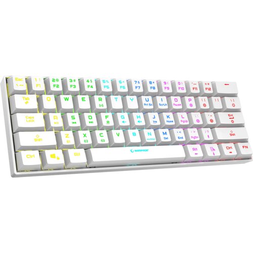 Rampage Tastatura gaming KB-RX63 B-ATOM White Bluetooth RGB Backlight RED SWITCH US Layout 63 Mini Cijene