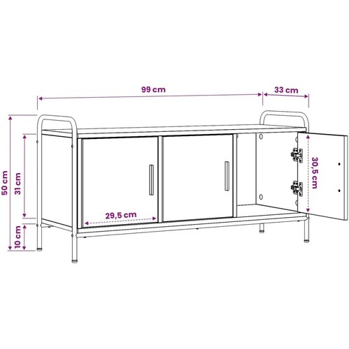  TV ormar 79 5 x 33 x 50 cm Crni hrast Konstruirano drvo - Crni hrast 79 5 x 33 x 50 cm Slike