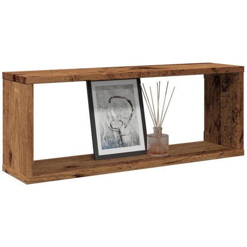 vidaXL Stenske kockaste police 2 kosa starinski les 60x15x23 cm Cene