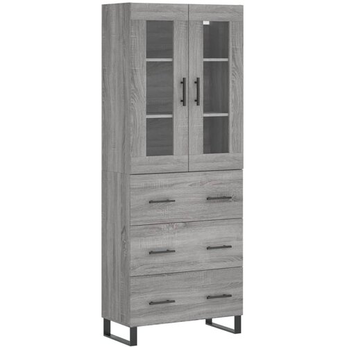 Maison Chic Visoka Komoda - Predalnik siva sonoma 69,5x34x180 cm inženirski les, (21720362) Cene