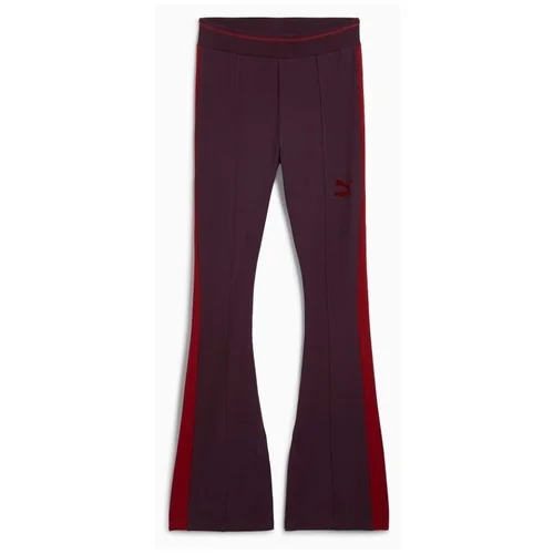 Puma Hlače T7 FLARED LEGGINGS Vijolična