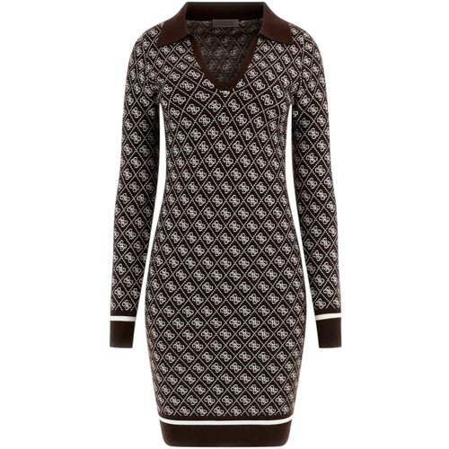 Guess LS POLO AUBREY 4G SWTR DRESS W5BK25 Z3JD2 Smeđa Slike