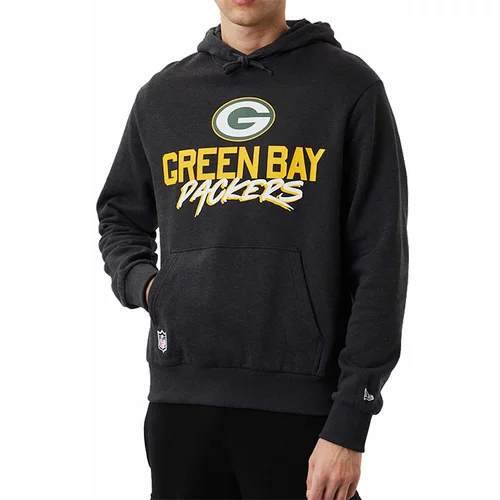 New Era Green Bay Packers Script Team Dark Grey pulover s kapuco