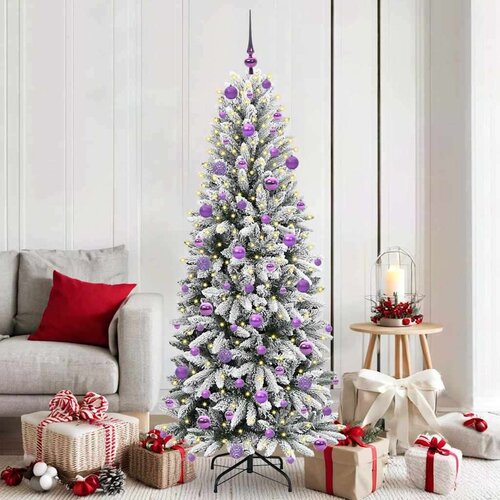 vidaXL Umestno božično drevo med 300 LED Bela 73 x 73 x 180 cm Cene