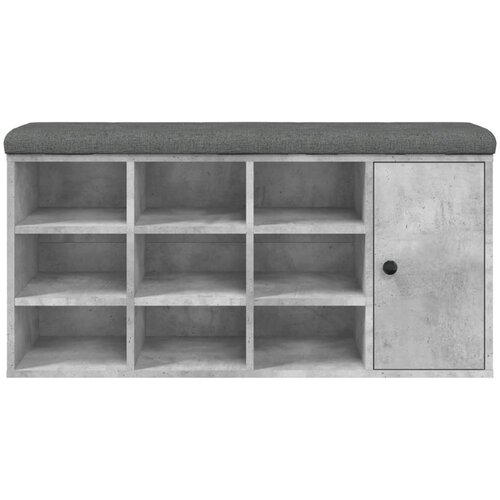  Klupa za cipele siva boja betona 102x32x50 cm konstruirano drvo Slike