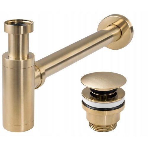 REA Bath Sifon za umivalnik s klik vtičem Gold Brushed Slike