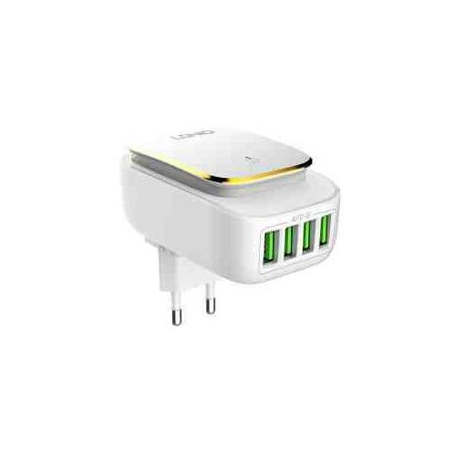 Ldnio HI&amp;Scaron;NI POLNILEC 220V adapter 4 x USB 4,4A z Lightning (apple) kablom Slike