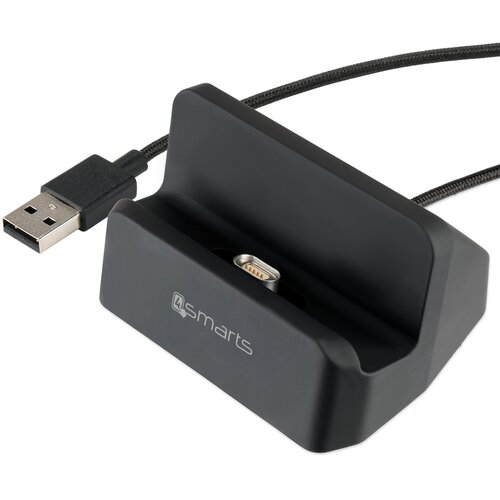 4SMARTS Magnetna Polnilna Postaja GRAVITYDock + Lightning in Micro-USB Priključek 10.5W - črn Slike