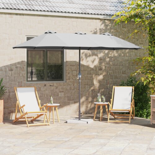 vidaXL Vrtni suncobran Pijesak 380 x 196 x 235 cm Cijene