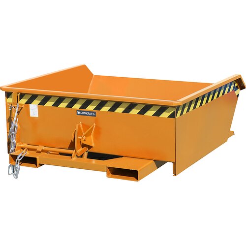 eurokraft pro Mini prekucni zaboj, nizek nasipni rob, prostornina 0,46 m³, oranžna RAL 2000 Cene