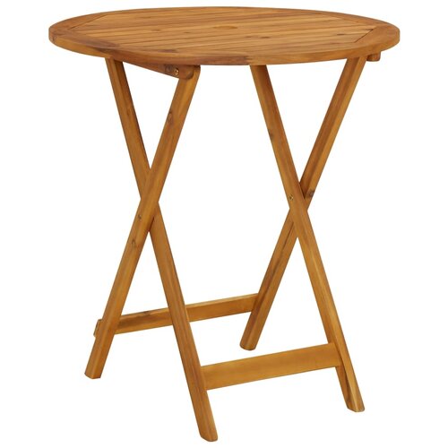 The Living Store Zložljiva vrtna miza 70 cm trden akacijev les - Vrtna Miza, (21460400) Slike