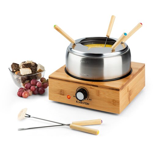 Klarstein Bambusov fondue, lonec iz nerjavečega jekla, 800W Cene