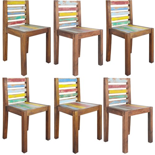 The Living Store Jedilni stoli 6 kosov trden predelan les - Jedilni Stol, (21835800) Slike