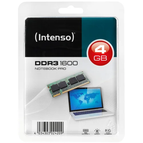  (Intenso) Memorija DDR3 SO-DIMM 4GB@1600MHz, CL11 - DDR3 Notebook 4GB/1600MHz