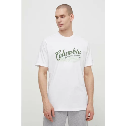 Columbia Pamučna majica boja: bijela, s uzorkom