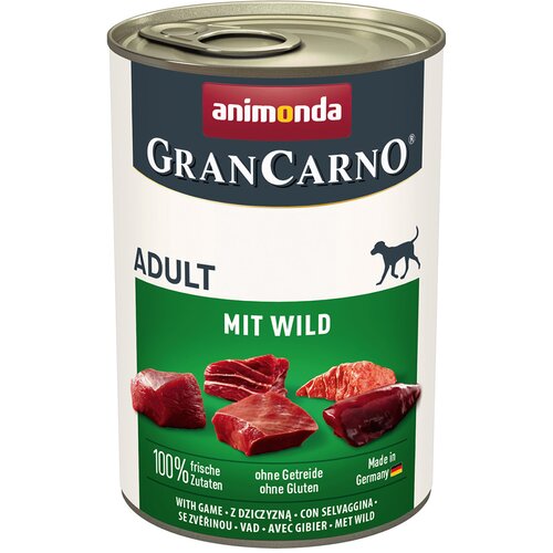 Varčno pakiranje animonda GranCarno Original Adult 12 x 400 g - Z divjačino Cene