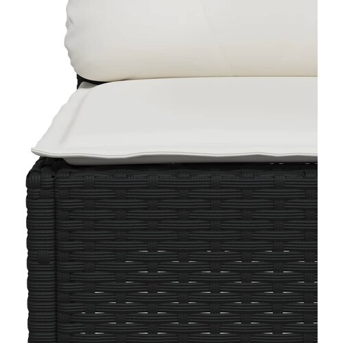  10-dijelni set vrtnih sofa s jastucima crni od poliratana Crna 63.5 x 63.5 x 62 cm Slike