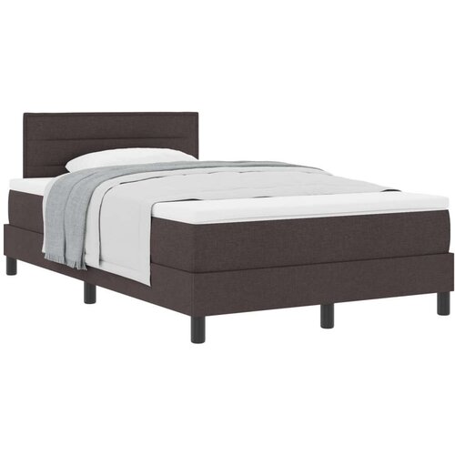 Box Spring Krevet s madracem Tamnosmeđi 120x190 cm Tkanina Cijene
