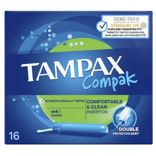 Tampax Compak Super Set tampon s aplikatorom 16 kom