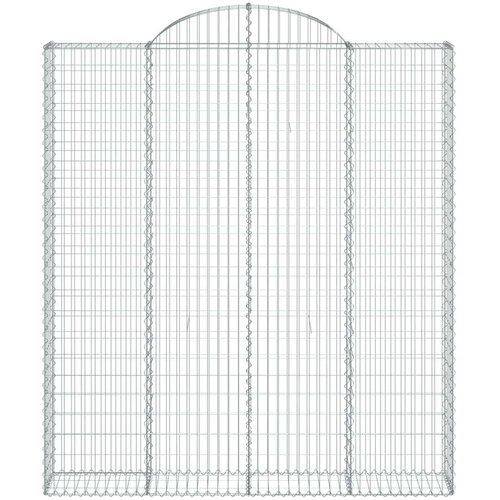 Lučne gabionske ko&amp;scaron;are 5 kom 200x30x220/240cm pocinčano željezo Slike