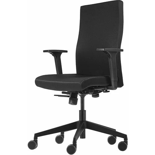 TrendOffice Vrtljiv pisarniški stol STRIKE COMFORT, s prestavljivimi nasloni za roke, črna