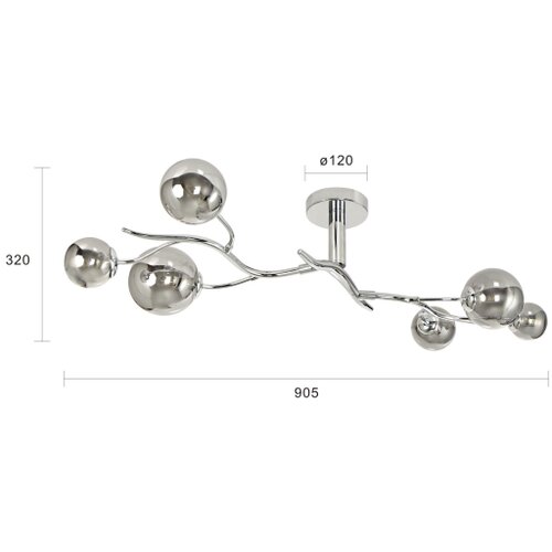  Brilagi - LED plafonski luster MISTEL 6xG9/3W/230V crni hrom/dimljeno Slike