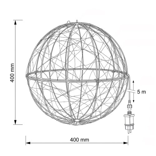 Brilagi LED spolja&amp;scaron;nja božićna dekoracija LED/1,3W/230V IP44 prečnik 40 cm kugla Slike