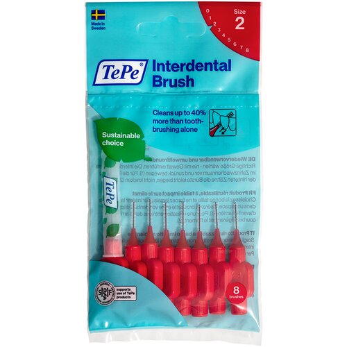 TEPE SWEDEN Original Interdentalne četkice Crvene vel. 2 / 0,5 mm - vrećica 8 kom Cene