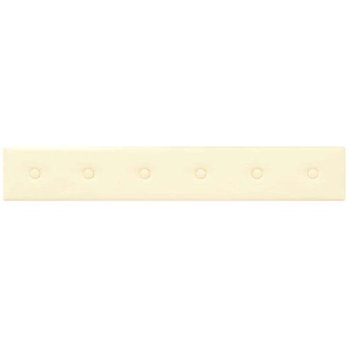  Zidna uzglavlja 12 pcs Krema 90 x 15 cm Lažna koža - Krema 90 x 15 cm Slike