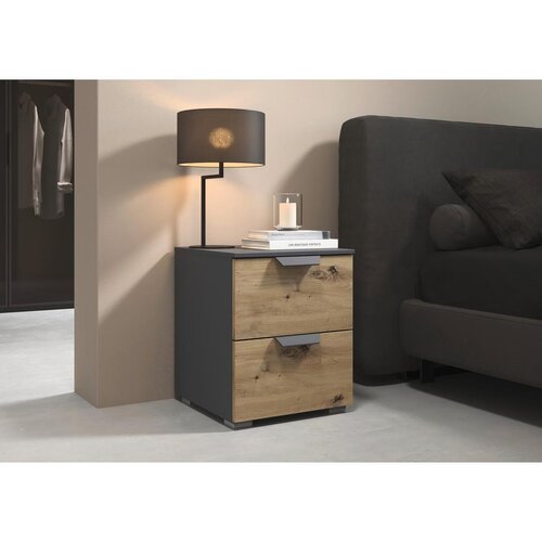 Premium Living Nočna Omarica Karpo, Siva, Barva Hrasta Slike