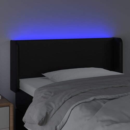  LED uzglavlje crno 103x16x78/88 cm od umjetne kože Slike