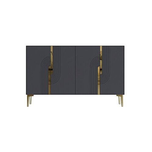 Hanah home konzola meyra 120 anthracite gold Slike