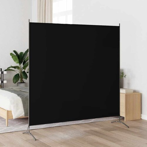 Sobna pregrada crna 175 x 180 cm od tkanine Slike