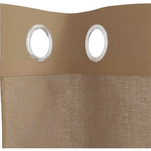 Voile zavjese s u&amp;scaron;icama 2 kom svijetlosmeđe Smeđa 140 x 175 cm Slike