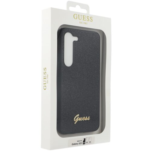 Guess GUHCS23MHGGSHK ovitek za Samsung Galaxy S23 Plus 5G - črn z ble&amp;scaron;čicami Slike
