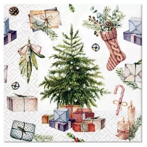  Serviete za decoupage Christmas at Home - 1 kos Slike