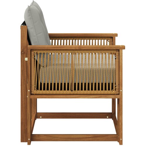  Outdoor Middle Sofa Čvrsto drvo akacije i Textilene Slike