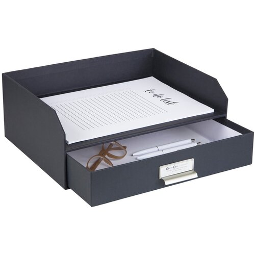 Bigso Box of Sweden Kartonski organizator dokumentov s predalom Walter - Slike